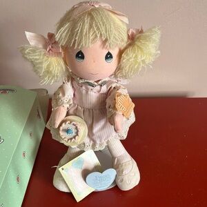 Precious Moments For Your Special Day Blonde Doll -Cupcake Accent/Metal Stand